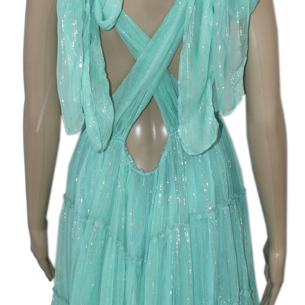 Free People FP One Milani Maxi Dress Tiered V Neck Gown NWD S - Picture 8 of 10